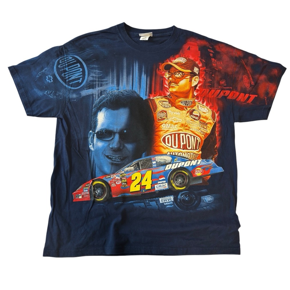 Men's XL Chase Authentics NASCAR Jeff Gordon #24 DuPont Graphic‎ T-Shirt